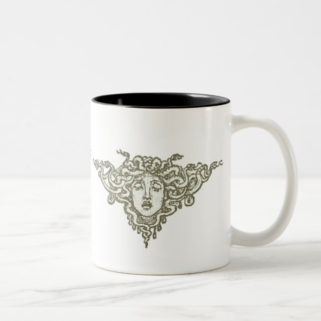Caneca De Café Em Dois Tons Medusa por Walter Crane (Direita)