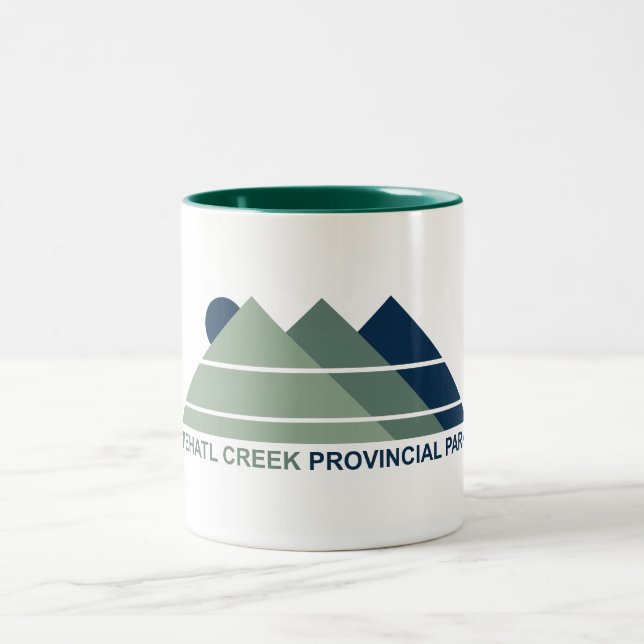 Caneca De Café Em Dois Tons Mehatl Creek Provincial Park Mountain Sun (Centro)