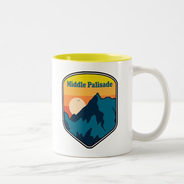 Caneca De Café Em Dois Tons Meio Palisade, Califórnia, nascer do Sol (Direita)