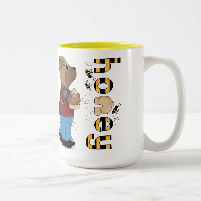 Caneca De Café Em Dois Tons Mel 2 Mug (Direita)