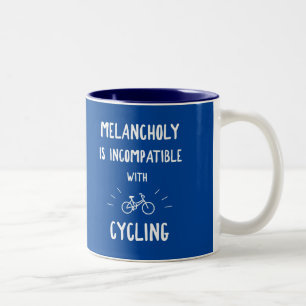 Caneca De Café Em Dois Tons Melancholy É Incompatível Com Ciclismo