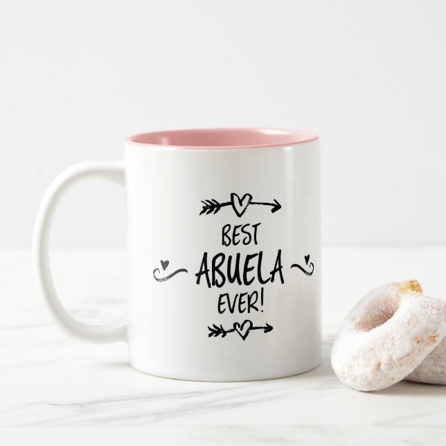 Caneca De Café Em Dois Tons Melhor Abuela Nunca (Com Donut)