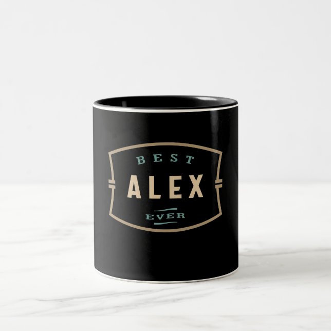 Caneca De Café Em Dois Tons Melhor Alex Ever Engraçado Nome Alex (Centro)