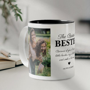 Caneca De Café Em Dois Tons Melhor Amiga Colagem de Fotos