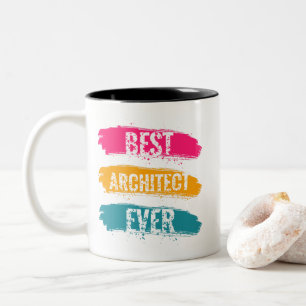 Caneca De Café Em Dois Tons Melhor arquiteto de sempre