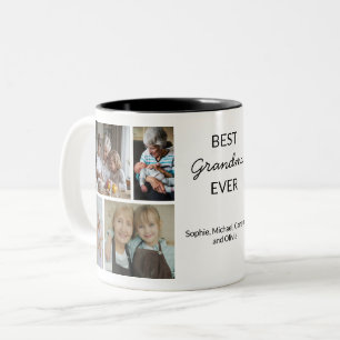 Caneca De Café Em Dois Tons Melhor Avó de Todos os Tempos 4 Fotos Nomes dos Ne