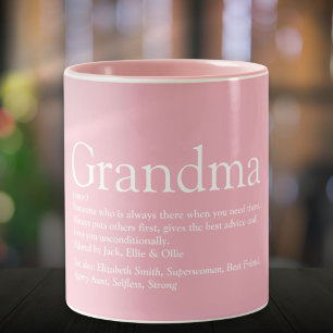 Caneca De Café Em Dois Tons Melhor Avó de Todos os Tempos Definição Rosa