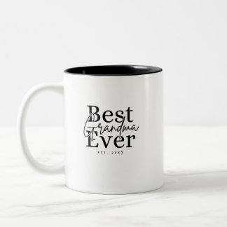 Caneca De Café Em Dois Tons Melhor Avó de Todos os Tempos Presente para a Vovó