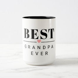 Caneca De Café Em Dois Tons Melhor avô de todos preto e branco