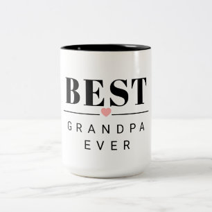 Caneca De Café Em Dois Tons Melhor avô de todos preto e branco
