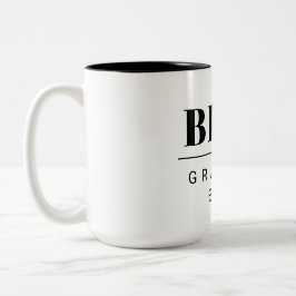 Caneca De Café Em Dois Tons Melhor avô de todos preto e branco