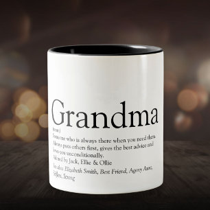 Caneca De Café Em Dois Tons Melhor Avó do Mundo Definição