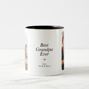 Caneca De Café Em Dois Tons Melhor Avô do Mundo Moderno Duas Fotos Duas Cores