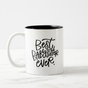 Caneca De Café Em Dois Tons Melhor Babysitter Em Mug De Café De Dois Tons