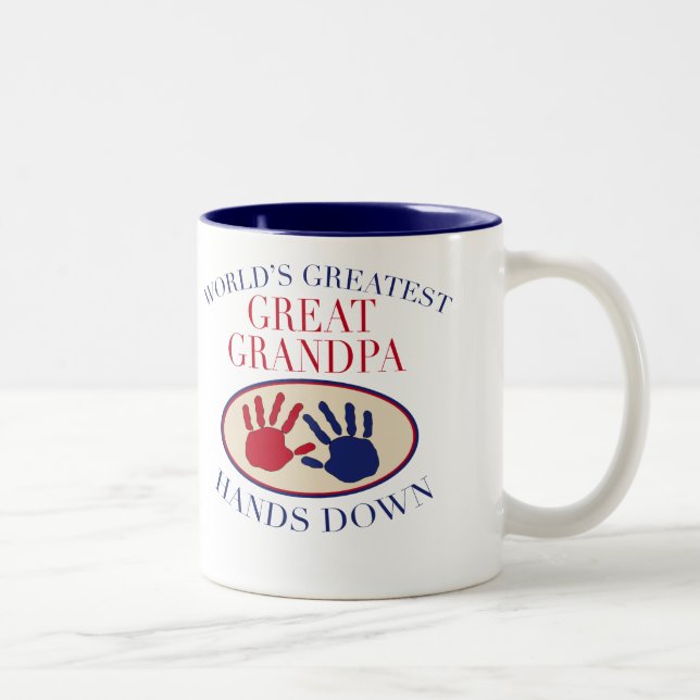 Caneca De Café Em Dois Tons Melhor Bisavô Sem Dúvida (Direita)