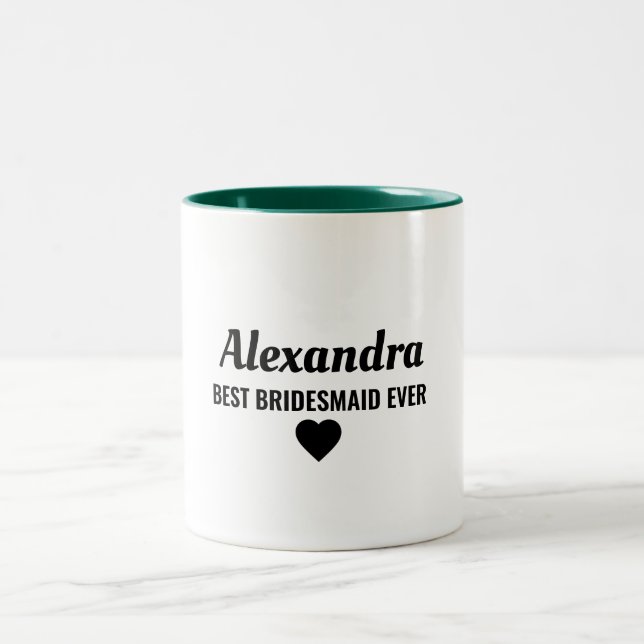 Caneca De Café Em Dois Tons Melhor Bridesmaid (Centro)