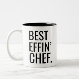 Caneca De Café Em Dois Tons Melhor Chef de Effin