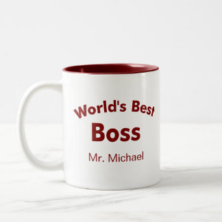 Caneca De Café Em Dois Tons Melhor chefe do mundo