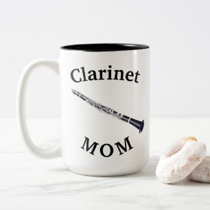 Caneca De Café Em Dois Tons Melhor "Clarinet MOM"! Dia das Mães