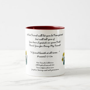 Caneca De Café Em Dois Tons Melhor Coleção de Amigos Transparente
