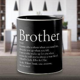 Caneca De Café Em Dois Tons Melhor Definição de Irmão Moderno