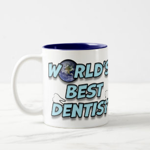 Caneca De Café Em Dois Tons Melhor Dentista do Mundo