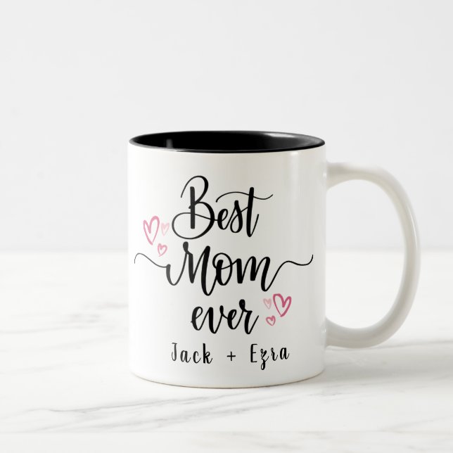 Caneca De Café Em Dois Tons Melhor Dia de as mães Da Mãe (Direita)