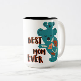 Caneca De Café Em Dois Tons Melhor Dia de as mães Mãe De Koala