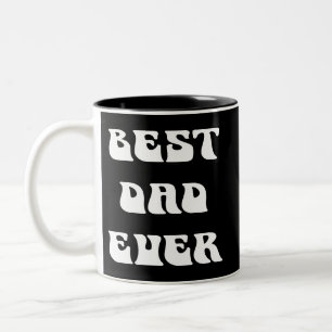 Caneca De Café Em Dois Tons Melhor Dia de os pais de sempre Pai preto Typo Bac