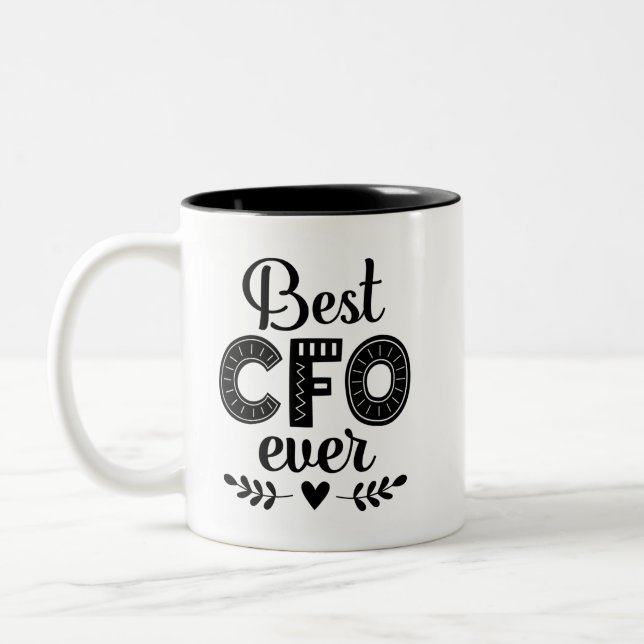 Caneca De Café Em Dois Tons Melhor Diretor Financeiro do CFO Ever (Esquerda)