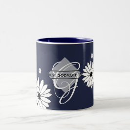 Caneca De Café Em Dois Tons Melhor dote de Daisy-Daisy Marinho Azul