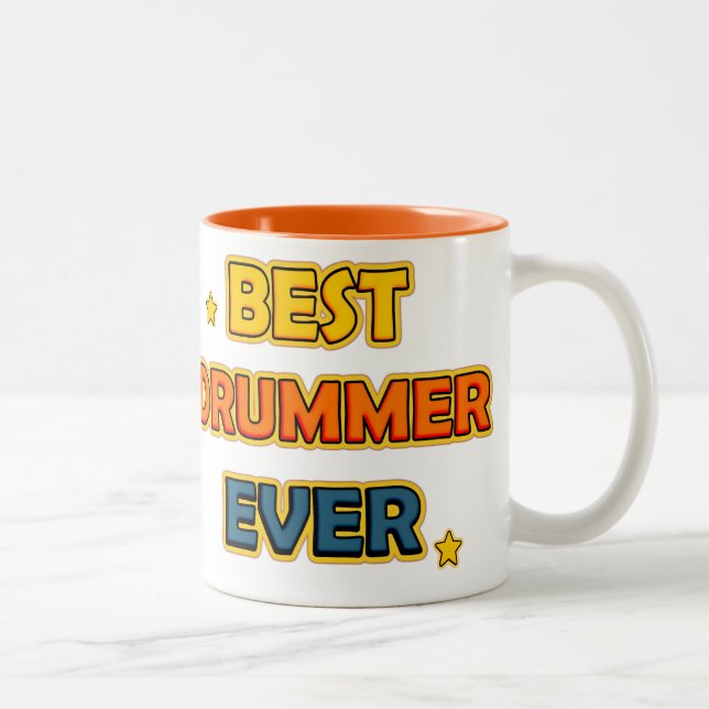 Caneca De Café Em Dois Tons Melhor Drummer de sempre (Direita)