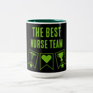 Caneca De Café Em Dois Tons Melhor Equipe de Enfermeiros