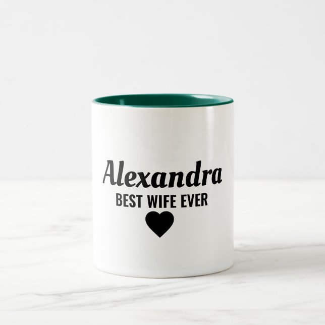 Caneca De Café Em Dois Tons Melhor Esposa (Centro)