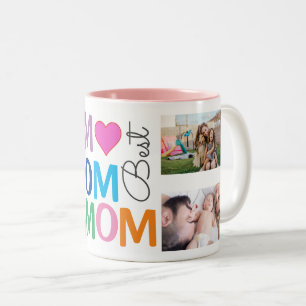 Caneca De Café Em Dois Tons Melhor Foto de Mãe