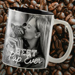 Caneca De Café Em Dois Tons Melhor Foto De Puppy Pet Pet Puppy Pup Alguma Vez<br><div class="desc">Esta design simples e moderna é composta por tipografia serif e cursiva e adiciona uma foto personalizada das suas puppers</div>