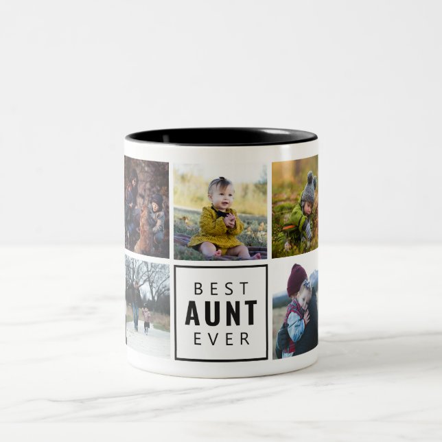 Caneca De Café Em Dois Tons Melhor Foto Personalizada da AUNT Nunca (Centro)