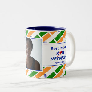 Caneca De Café Em Dois Tons MELHOR Foto Personalizada INDIAN MOM