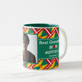 Caneca De Café Em Dois Tons MELHOR Foto Personalizada MOM GRENADIAN
