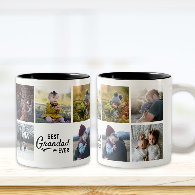 Caneca De Café Em Dois Tons Melhor Fotografia Personalizada Do Avô Nunca (Criador carregado)