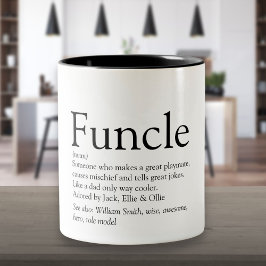 Caneca De Café Em Dois Tons Melhor Funcle de Todos os Tempos do Mundo, Definiç