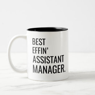 Caneca De Café Em Dois Tons Melhor Gerente de Assistente do Effin