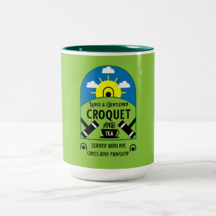 Caneca De Café Em Dois Tons Melhor Jogo Croquet Engraçado