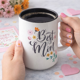 Caneca De Café Em Dois Tons Melhor Mãe