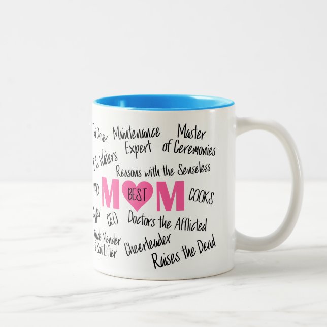 Caneca De Café Em Dois Tons Melhor Mãe - Absolutamente INSUBSTITUÍVEL! (Direita)