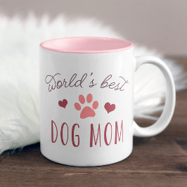 Caneca De Café Em Dois Tons Melhor Mãe de Cachorro do Mundo