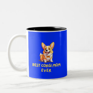 Caneca De Café Em Dois Tons Melhor Mãe de Corgi, Presente para Amantes de Cach