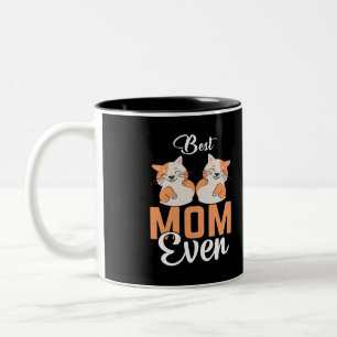 CANECA DE CAFÉ EM DOIS TONS MELHOR MÃE DE GATO DE CAIXA DE 2 TONELADAS