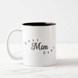 Caneca De Café Em Dois Tons Melhor Mãe de Todos os Tempos Moderno Simples