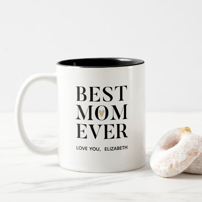 Caneca De Café Em Dois Tons Melhor Mãe Dia de as mães De Café Mug (Com Donut)
